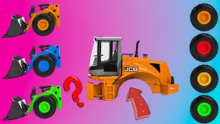 Correctly Guess The JCB Loader All Parts  Tata metro toons [upl. by Eelarbed676]