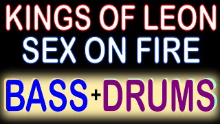 Kings Of Leon  Sex On Fire Guitar Backing Track with Karaoke Lyrics [upl. by Lorrad]