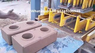 High compressive strength adobe ecological lego bricks paver machine brickmaker clayhouse [upl. by Inalawi]