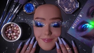 ASMR Cosmic Glam Makeup Application  Whispered Video For Sleep [upl. by Fulbright]