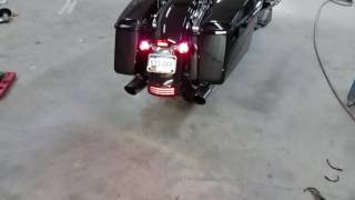 2017 Road Glide with stock exhaust with baffle and packing removed [upl. by Einhpets904]