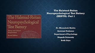 The HalsteadReitan Neuropsychological Test Battery HRNTB Part 1 with Hindi audio [upl. by Dranik]