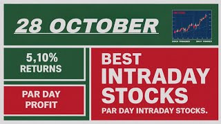 28 October intraday best Stock  Intraday Stock for 28 October  Best stocks for intraday trading [upl. by Onil]