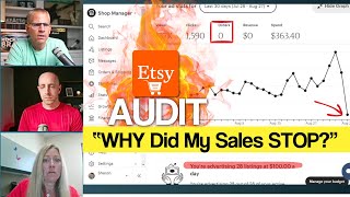 WHY Her Etsy Sales SUDDENLY Dropped Overnight  Etsy Shop Audit [upl. by Lani]