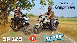 Honda SP 125 VS SP 160 Full Detailed Comparison  Honda SP 160 VS SP 125 [upl. by Royden654]