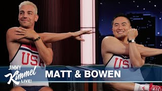 Matt Rogers amp Bowen Yang on Getting Ready for the Olympics Going to the Emmys amp Their Podcasts [upl. by Penn]