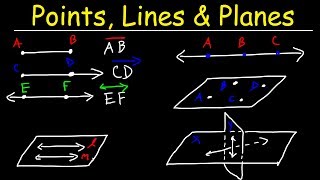 Points Lines Planes Segments amp Rays  Collinear vs Coplanar Points  Geometry [upl. by Favata]