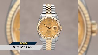 Rolex Datejust 36mm two Tone Champagne Dial [upl. by Nidnarb]