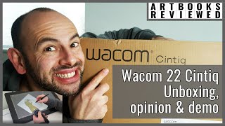 Wacom Cintiq 22 Review  unboxing video and demo wacom [upl. by Aiuhsoj]