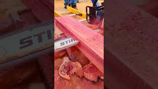 building with chainsaw lumber made easy with the Norwood pm14 portamill just use the saw you have [upl. by Sicard354]