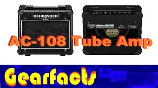 Behringer AC108 Valve amp with 12AX7 tube demo and review [upl. by Hoffmann737]