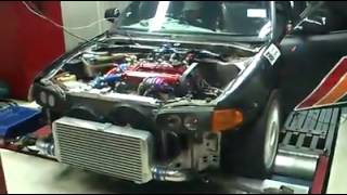 Proton Wira Mitsubishi 4G63 Turbo Engine Dyno Drag Racing [upl. by Annaid173]