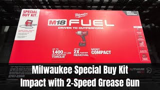 Milwaukee Special Buy Kit — Impact with 2Speed Grease Gun [upl. by Anatak631]