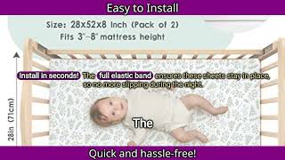 Comfort amp Style with Yoofoss Baby Crib Sheets  Review of the Fitted Crib Sheet Set [upl. by Cutlip395]