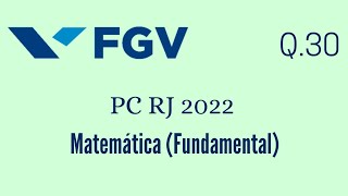 FGV PC RJ 2022 Q30 Fundamental [upl. by Silma140]