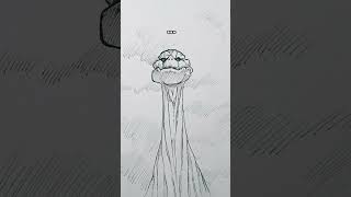 Mushroom Cloud Gojira gojira godzilla drawing shorts shortsvideo shortvideo short [upl. by Reilly334]