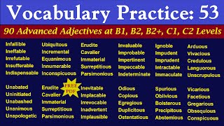 Two Hours of Advanced Adjectives  English Vocabulary  vocabularybuilding englishvocabulary [upl. by Scrogan]