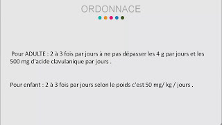 Prescription médicamenteuse en odontologie  AUGMENTIN [upl. by Weissberg]