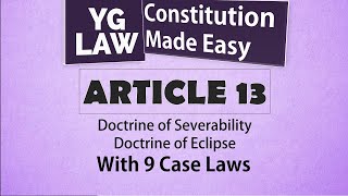 Article 13  Constitution of India [upl. by Georas]