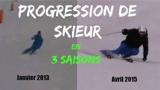 Progression de skieur sur 3 saisons  de skieur MOYEN à TRES BON SKIEUR par le Labo du skieur [upl. by Nedrah932]