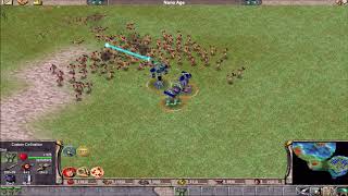 Empire Earth Unit Battle Robot vs Rock Thrower [upl. by Alyhc]