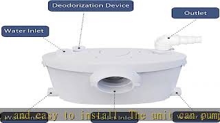 600 Watt Macerating Toilet with Macerator Pump  Upflush Toilet System for Basement  29 Ft Upward [upl. by Dorita]