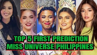 TOP 5 MISS UNIVERSE PHILIPPINES 2024 FIRST LEADERBOARD [upl. by Marou]