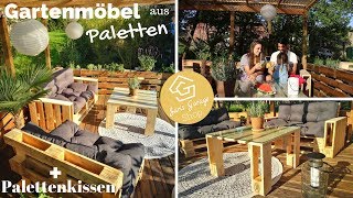 Palettenlounge  Palettenmöbel  Palettensofa  Paletten Lounge  Palettenkissen amp Palettenpolster [upl. by Auria]