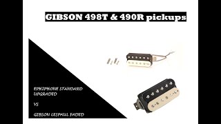 GIBSON PICKUPS 498T490R epiphone standard upgraded [upl. by Redman933]