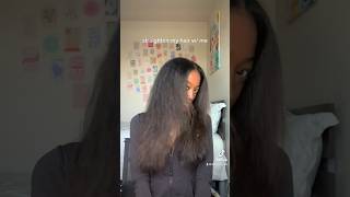 curls curlyhair curlyhairstyle tutorial silkpress curlyhairtutorial curlytostraight grwm [upl. by Eelam]