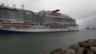 Carnival Celebration Departing Miami before tropical storm caused by Hurricane Milton [upl. by Pierson420]