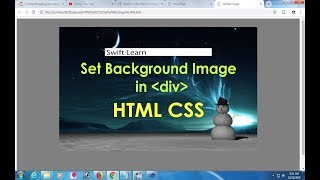 How to add background image in div in HTML using CSS [upl. by Tigdirb]