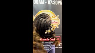 French Curl french curl french braid french curl braids french curl braiding hair french braid [upl. by Nonarb834]