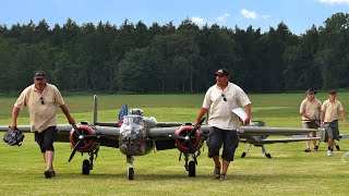 20ft B25 Together With Two Giant Messerschmitt Bf109 G [upl. by Dambro]