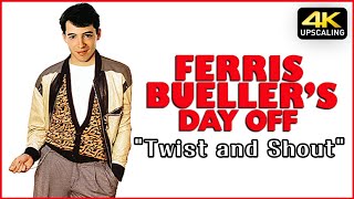 Ferris Buellers Day Off Twist amp Shout Scene enhanced music sound amp 4K Upscaling [upl. by Llerreg]