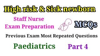 Pediatrics mcqs  High Risk Neonates mcqs for staff nurse exam 2023 pediatricsmcqs [upl. by Karla463]