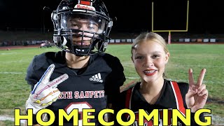 HIGH SCHOOL HOMECOMING FOOTBALL GAME 🏈 FIRST TIME PLAYING AND CHEERING [upl. by Lockwood766]