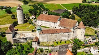 Drone Views of Switzerland in 4k Porrentruy Ajoie  Jura [upl. by Gleich]