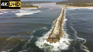 Moruya Breakwall  Drone Footage 4K [upl. by Dillon]