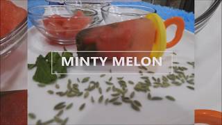 Healthy Summer desserts series Minty Melon Easy recipe [upl. by Ailedamla]