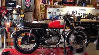 1973 Triumph T100R Daytona 500cc  After resetting the timing [upl. by Ridglee]