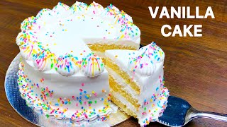 Vanilla Cake Recipe  Vanilla Cake Without Oven  Birthday Cake Recipe [upl. by Nosde]