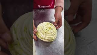 Handpulled pancakes cooking delicious satisfyingvideo [upl. by Verras]