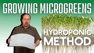 Growing Microgreens Hydroponic Method Part 1 Planting Micro Greens [upl. by Wilkey775]