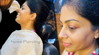 Nostril piercing 🔥😍 nose nostrilpiercing salon piercing [upl. by Akilam]