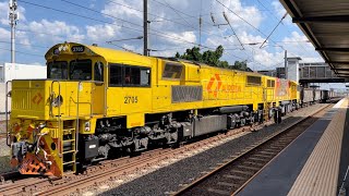 Coal trains at Corinda station [upl. by Meeka528]