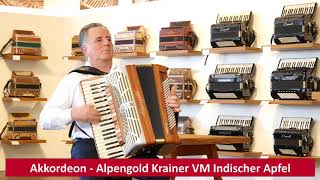 Akkordeon  Alpengold Krainer VM Ind Apfel  Swingende Harmonika [upl. by Geirk77]