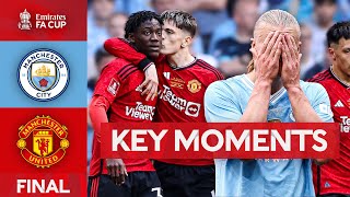 Manchester City v Manchester United  Key Moments  Final  Emirates FA Cup 202324 [upl. by Anire]