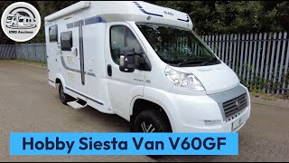 Hobby Siesta Van V60GF  Motorhome Auction [upl. by Aelrac112]