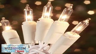 Christmas Lights 100 Count Mini Clear Lights 21ft White Wire Christmas Tree Review [upl. by Arvell]